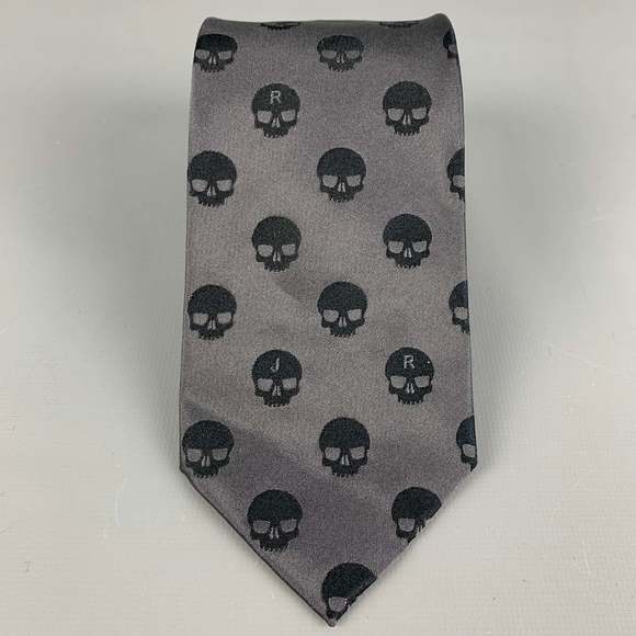 JOHN RICHMOND Other - JOHN RICHMOND Charcoal Skull Silk Tie